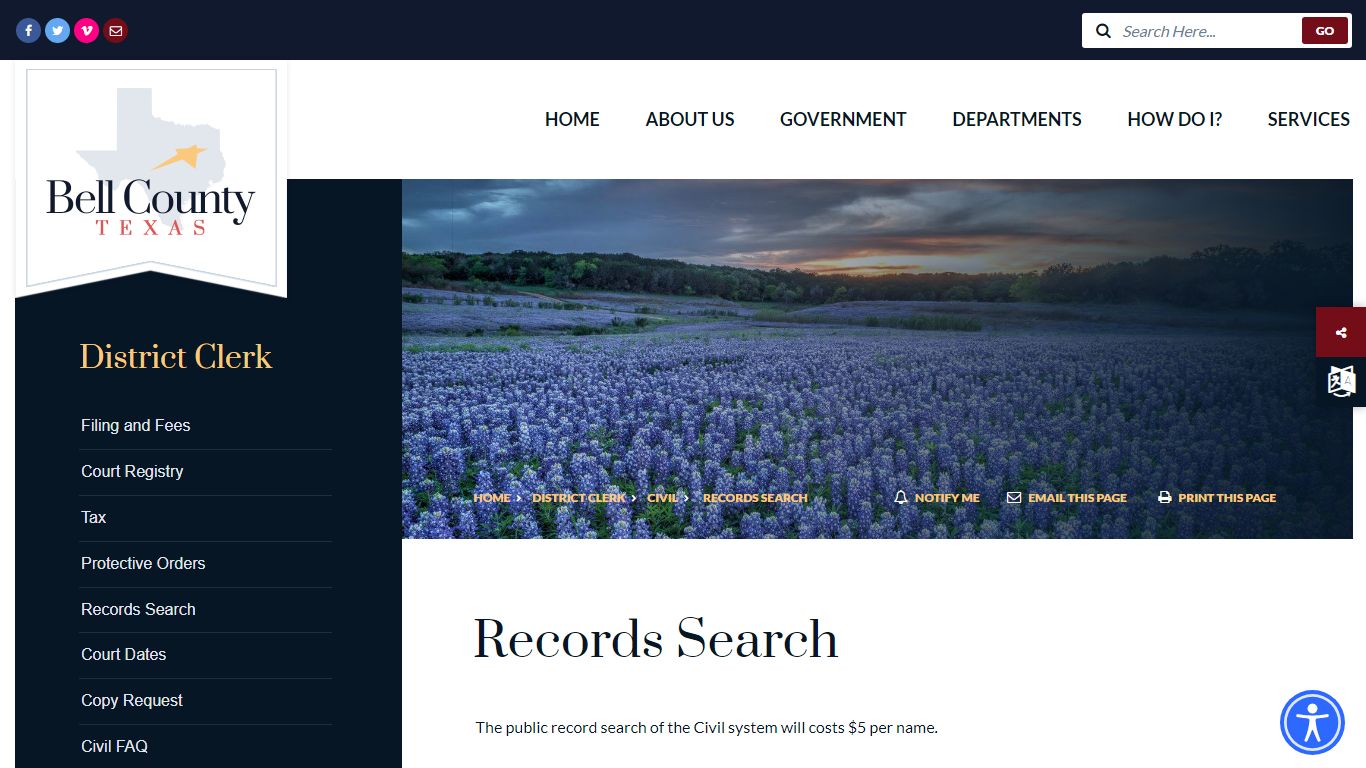 Records Search - Bell County, TX